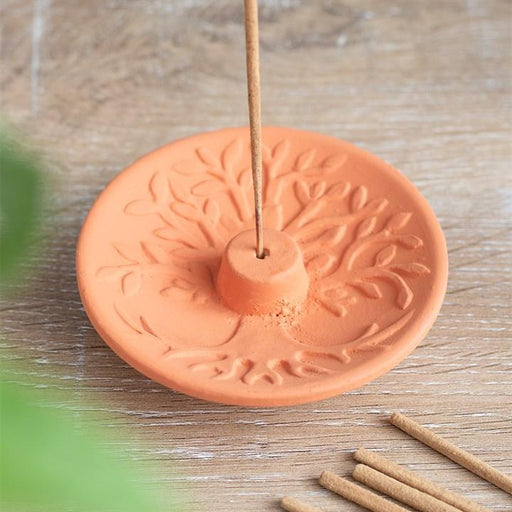 Something Different Wholesale Incense Stick Holder Tree of Life Terracotta Incense Plate IN_73530