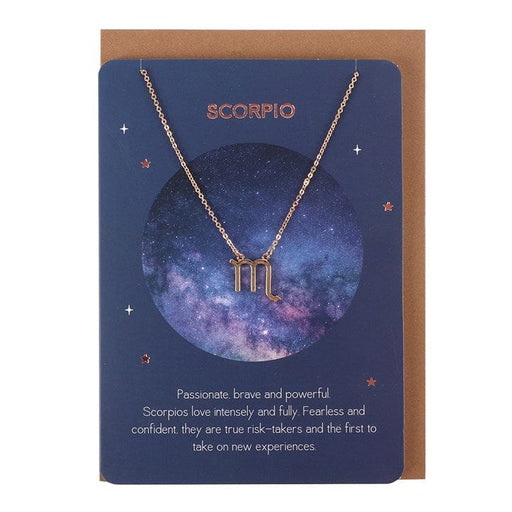 Something Different Wholesale Jewellery Scorpio Zodiac Necklace Card ST_20831