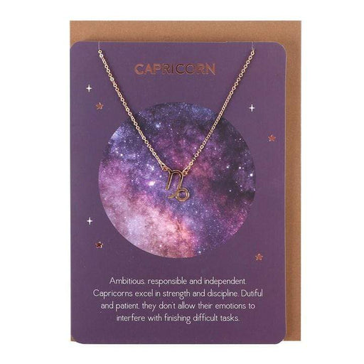 Something Different Wholesale Jewelry Capricorn Zodiac Necklace Card ST_19831