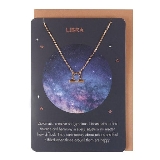Something Different Wholesale Jewelry Libra Zodiac Necklace Card ST_20731