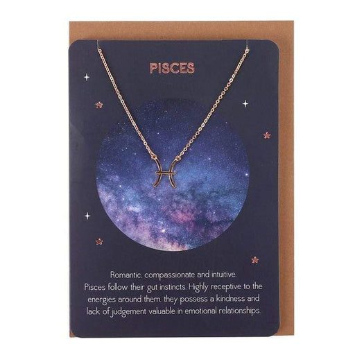 Something Different Wholesale Jewelry Pisces Zodiac Necklace Card ST_20031