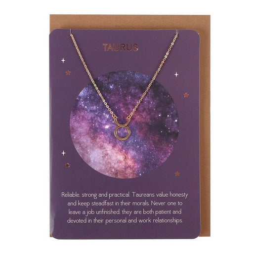 Something Different Wholesale Jewelry Taurus Zodiac Necklace Card ST_20231
