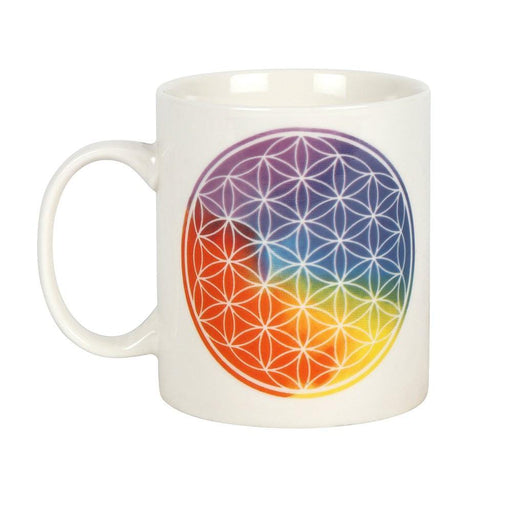 Something Different Wholesale Mug Flower of Life Rainbow Ceramic Mug MU_63730