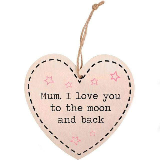 Something Different Wholesale Mum, I Love You Shabby Hanging Heart Sign HO_70616