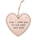 Something Different Wholesale Mum, I Love You Shabby Hanging Heart Sign HO_70616