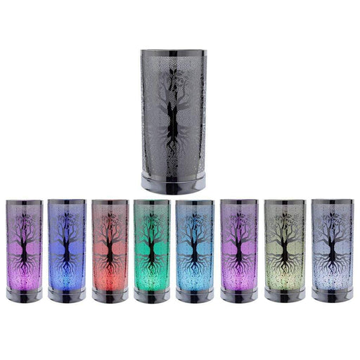 Something Different Wholesale Oil burner Silver Tree of Life LED Oil Burner TL_0079