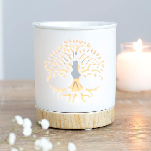 Something Different Wholesale Oil burner White Tree of Life Cut Out Oil Burner OB_34730