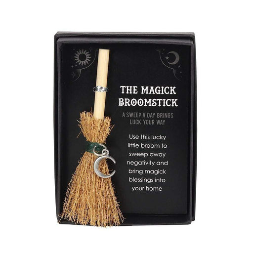 Something Different Wholesale Ornament Crescent Moon Mini Magick Broomstick FI_29231