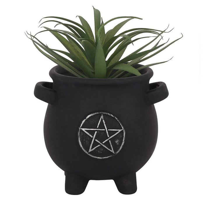 Something Different Wholesale Planter Pentagram Cauldron Plant Pot FI_78830