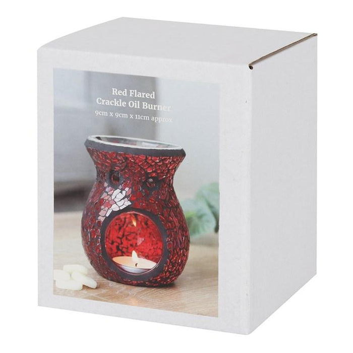 Something Different Wholesale Small Red Crackle Glass Oil Burner OB_66430
