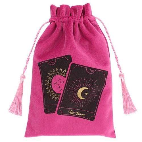 Something Different Wholesale Tarot Cards Fortune Teller Drawstring Pouch Pink Tarot Card Pair FT_12031