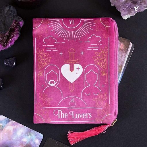 Something Different Wholesale Tarot Cards The Lovers Tarot Card Zippered Bag FT_54430