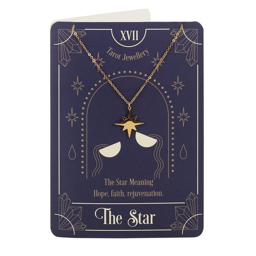Something Different Wholesale The Star Tarot Necklace on Greeting Card FT_27731