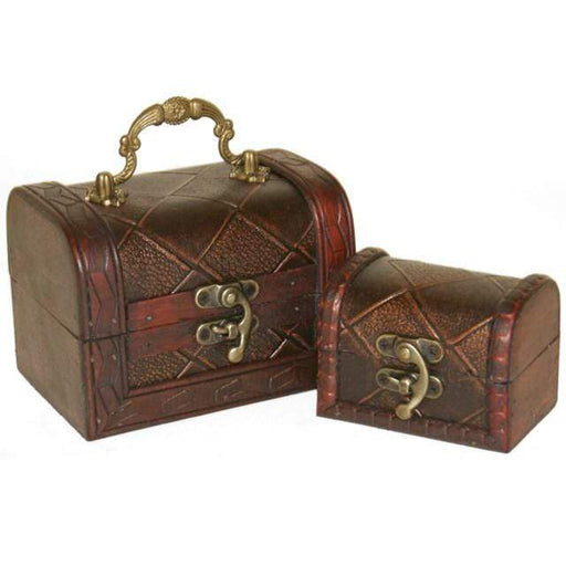 Something Different Wholesale Trinket Box Set of Two Diamond Chests TB_14711