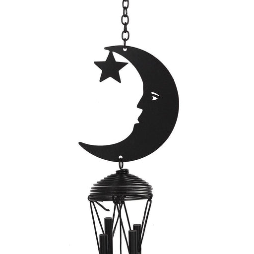 Something Different Wholesale Windchime Black Crescent Moon Cutout Windchime WC_49030