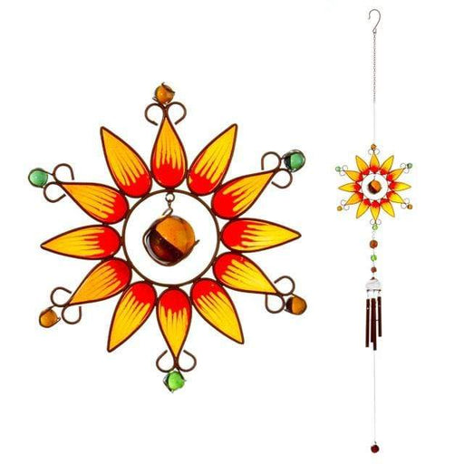 Something Different Wholesale Windchime Orange Sunflower Windchime WC_76724