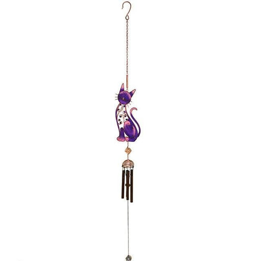 Something Different Wholesale Windchime Purple Cat Windchime WC_44416