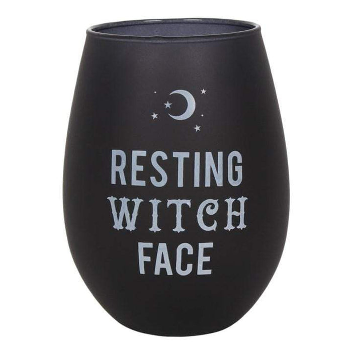 Something Different Wholesale Wine Glass Resting Witch Face Stemless Wine Glass FI_51127