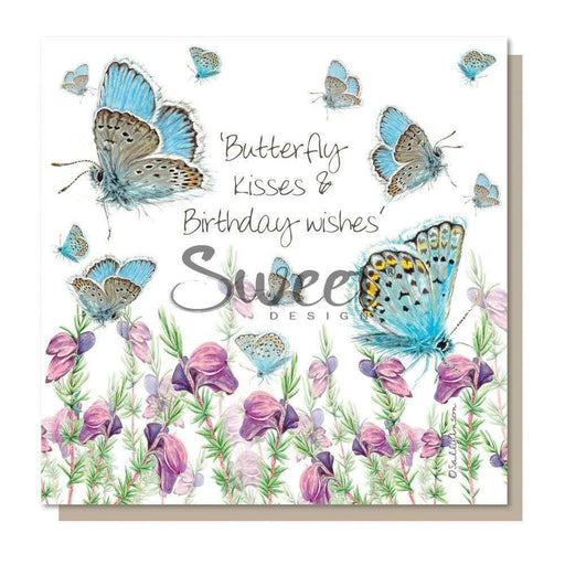 Sweet Design Birthday Card Butterfly Kisses and Birthday Wishes SM005