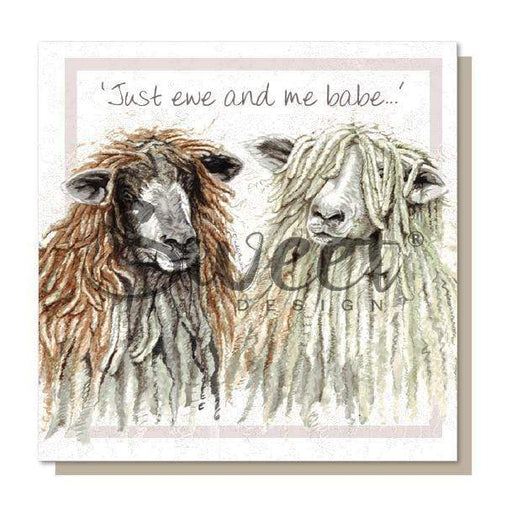 Sweet Design Greeting Card Just Ewe and Me Babe Card RB004