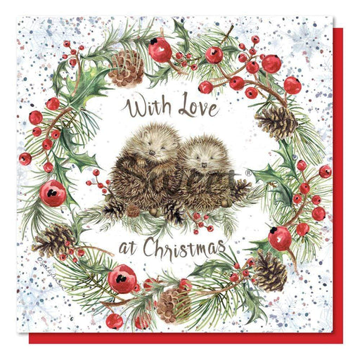 Sweet Design Yule Card Hedgehogs Love Card CBXW011
