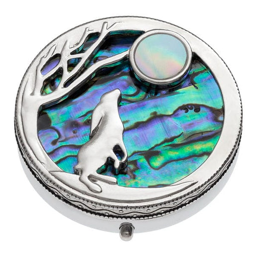 TALBOT FASHIONS LLP G/Gifts TJ706 PAUA HARE & MOON PILL BOX 46MM TJ706