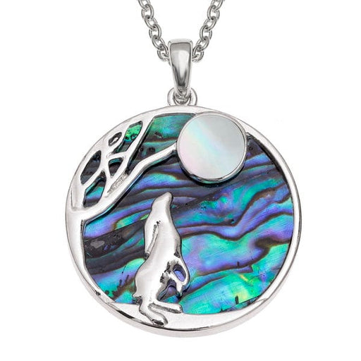 TALBOT FASHIONS LLP Jewellery Paua Shell & Mother Of Pearl Moon Gazing Hare Necklace TJ618