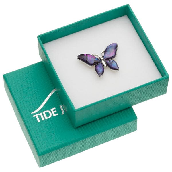 TALBOT FASHIONS LLP Jewelry Paua Shell Butterfly Pin Badge TJ358