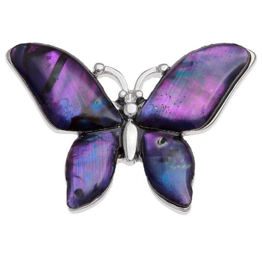 TALBOT FASHIONS LLP Jewelry Paua Shell Butterfly Pin Badge TJ358