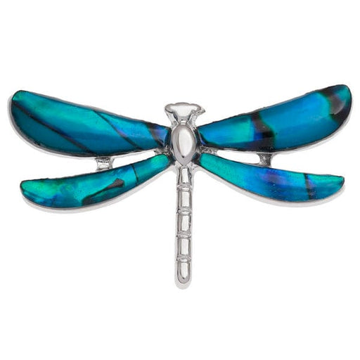 TALBOT FASHIONS LLP Jewelry Paua Shell Dragonfly Pin Badge TJ359