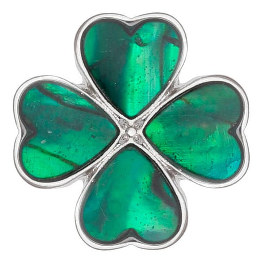 TALBOT FASHIONS LLP Jewelry Paua Shell Lucky 4 Leaf Clover Pin Badge TJ357