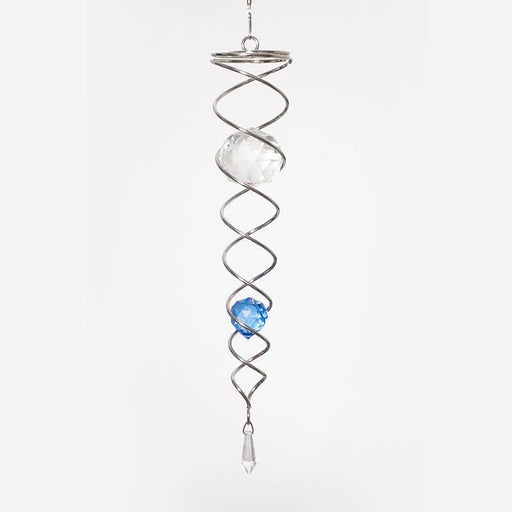 TWS TRADING (SPIN ART) LTD Hanging Crystal Crystal Tail Spiral Silver/Blue CTSB0801