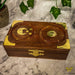 Verma Enterprises Trinket Box Day And Night Wooden Box With Brass Inlay NF-1837
