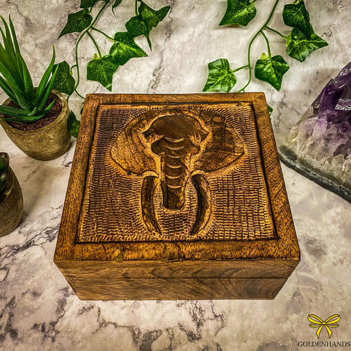 Verma Enterprises Trinket Box Elephant Wood Box SH-432