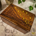 Verma Enterprises Trinket Box Floral Trick Wooden Box with Brass Inlay CC-7637