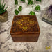 Verma Enterprises Trinket Box Floral Wooden Box with Brass Inlay 5216