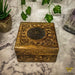 Verma Enterprises Trinket Box Om Wooden Box With Brass Inlay MH-499