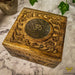 Verma Enterprises Trinket Box Om Wooden Box With Brass Inlay MH-499