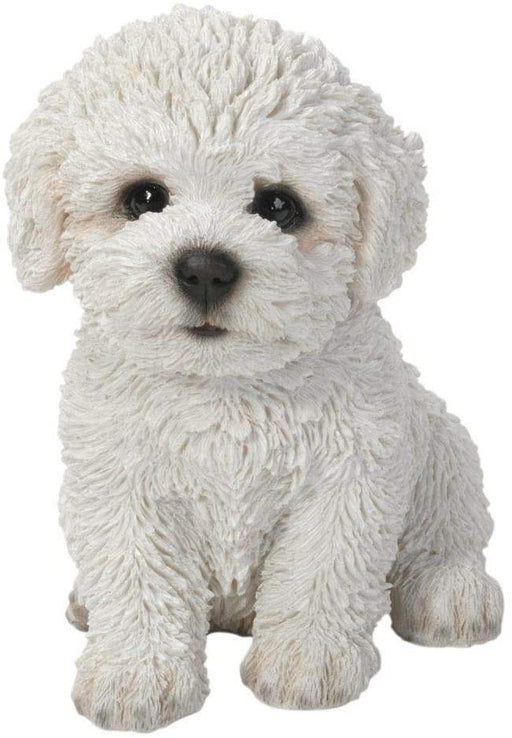 Vivid Arts Puppy Figurine Bichon Frise Puppy Pet Pals Home or Garden Decoration PP-BCHN-F