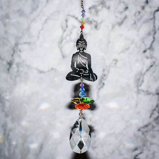 Wild Things Hanging Crystal Buddha Chakra Hanging Crystal Fantasy Rainbow Maker with Swarovski® Crystal 8061-BUD-CHK