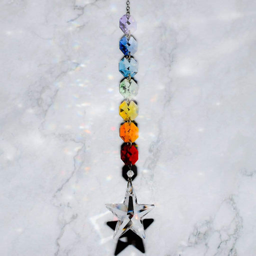 Wild Things Hanging Crystal Crystal Radiance Rainbow Star 40mm Hanging Swarovski® Crystal 2500-7110-RAI