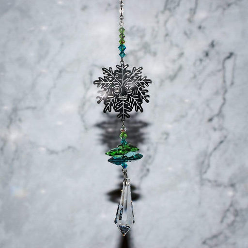 Wild Things Hanging Crystal Green Man Hanging Crystal Fantasy Rainbow Maker with Swarovski® Crystal 8061-GRE-GRM