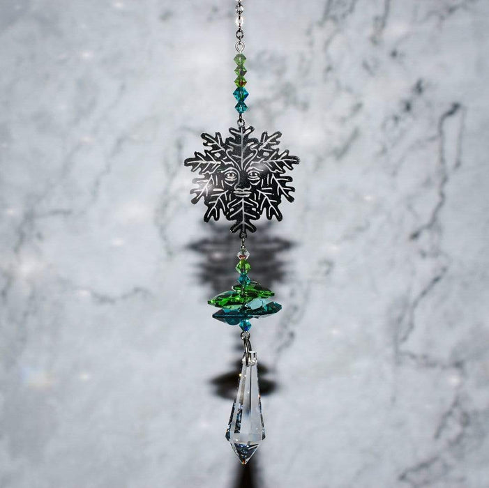 Wild Things Hanging Crystal Green Man Hanging Crystal Fantasy Rainbow Maker with Swarovski® Crystal 8061-GRE-GRM