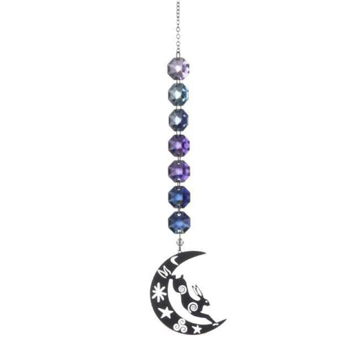 Wild Things Hanging Crystal Moonlight Hare Hanging Crystal Radiance Rainbow Maker with Swarovski® Crystal 2500-HAR-MLT