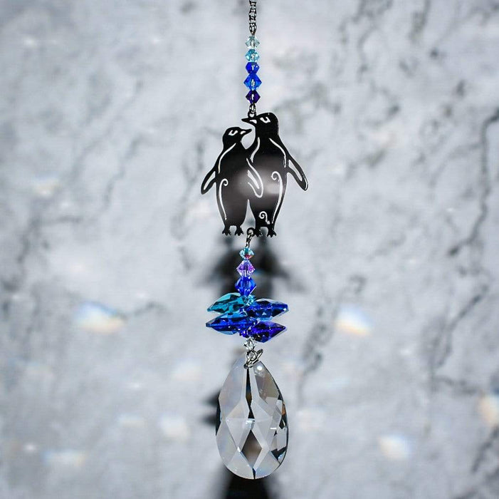 Wild Things Hanging Crystal Penguin Hanging Crystal Fantasy Rainbow Maker with Swarovski® Crystal 8061-PEN-MLT