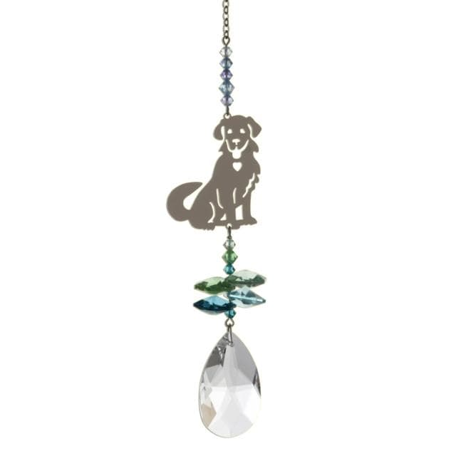 Wild Things Hanging Crystal Puppy Hanging Crystal Fantasy Rainbow Maker with Swarovski® Crystal 8061-PUP-GRE