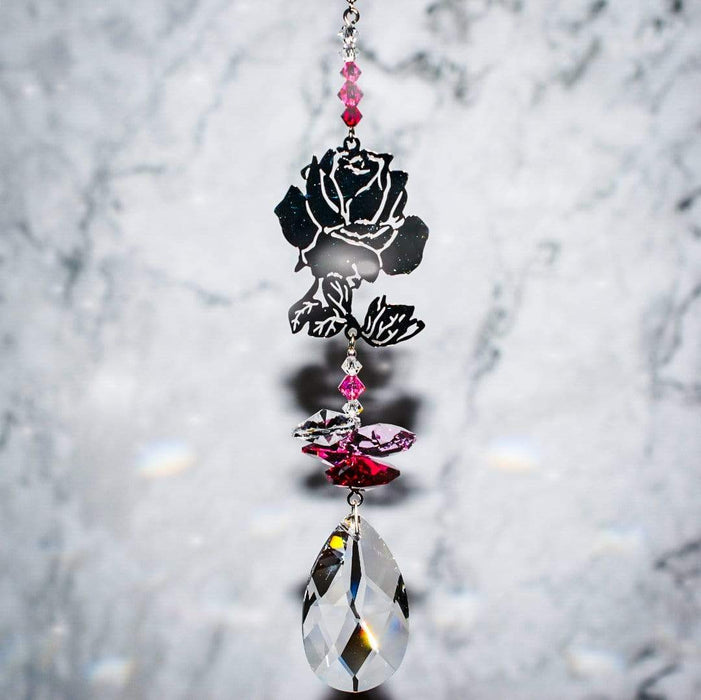 Wild Things Hanging Crystal Rose Hanging Crystal Fantasy Rainbow Maker with Swarovski® Crystal