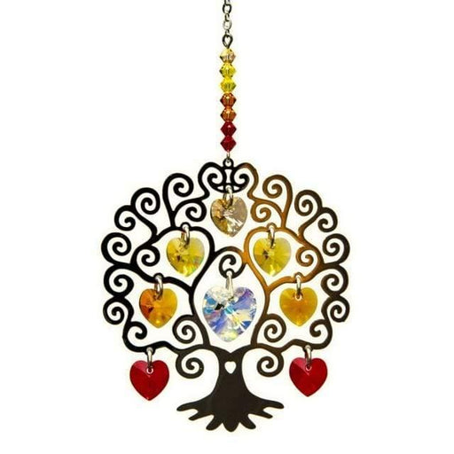 Wild Things Hanging Crystal Tree of Life Small Autumn Hanging Rainbow Maker with Swarovski® Crystal 8086-AUT