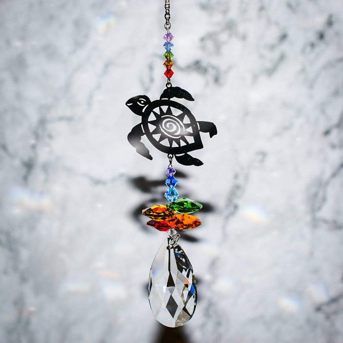 Wild Things Hanging Crystal Turtle Hanging Crystal Fantasy Rainbow Maker with Swarovski® Crystal 8061-TUR-RAI