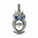 Zilver Designs Jewellery Owl Blue Eyes Moving Stone Pendant SP4115